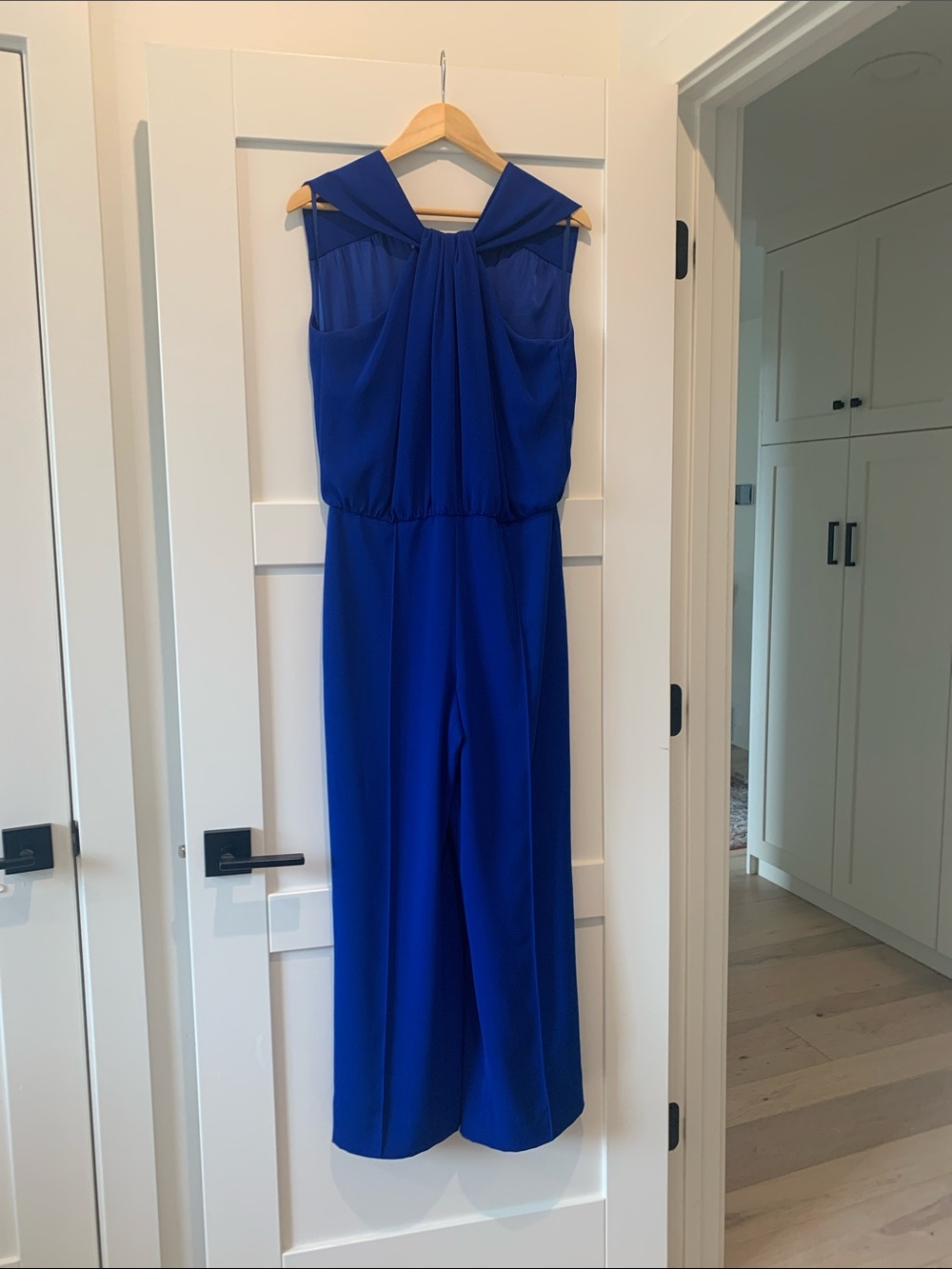 St John Sleeveless Royal Blue Jumpsuit